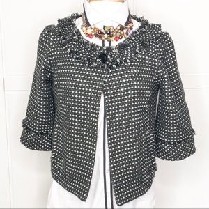 Black And White Cropped Jacket